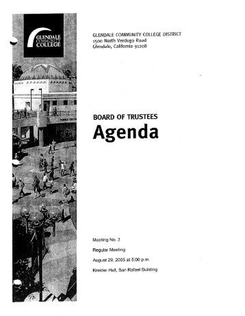 Agenda - Glendale Community College