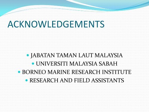 Presentation 6 - Jabatan Taman Laut Malaysia