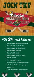 JOIN THE - Minnesota Wild