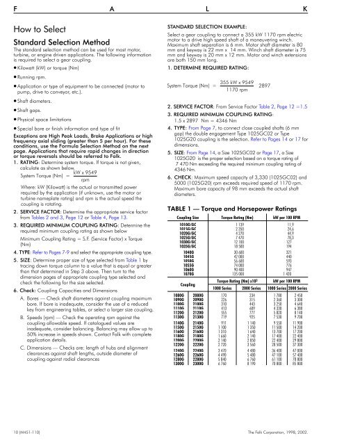 Basic Information Selection Guide M451-110, August 2002 - Rexnord