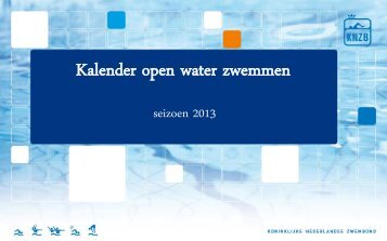 Open water kalender 2013 - Knzb