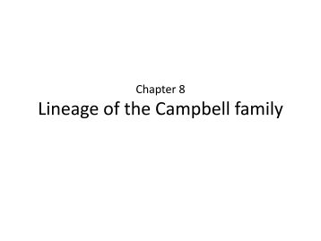 Lineage of the Campbell family - Legacy History Collection