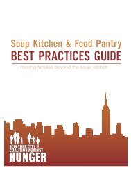 Soup Kitchen & Food Pantry Best Practices Guide - New York City ...
