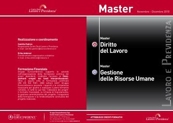 Master - Centro Studi Lavoro e Previdenza