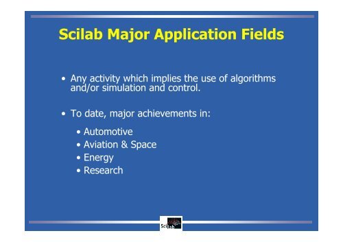 Scilab use in the astrodynamics domain