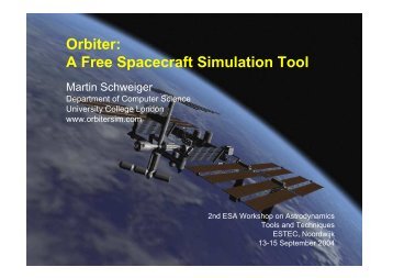 Orbiter: A Free Spacecraft Simulation Tool - ESA