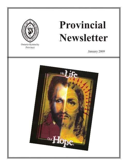 Provincial Newsletter - Congregation of the Resurrection, Priests ...