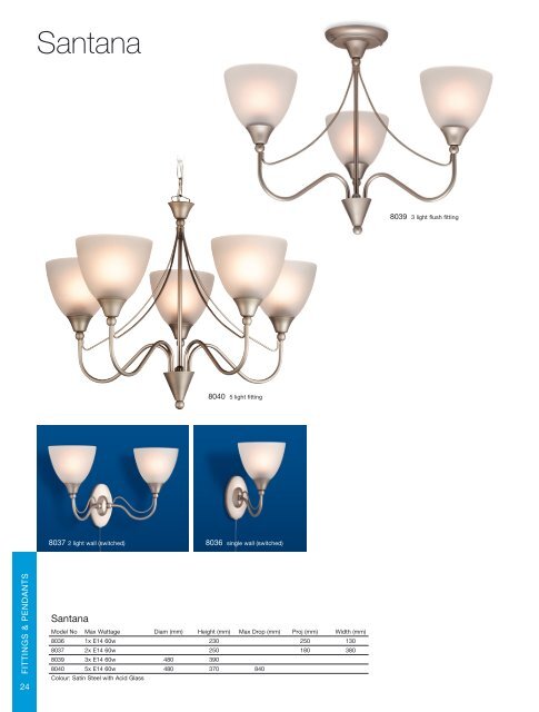 Fittings And Pendants - Firstlight products