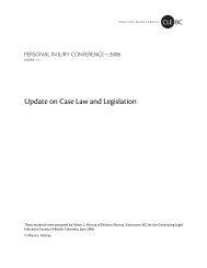Update on Case Law and Legislation - The Continuing Legal ...