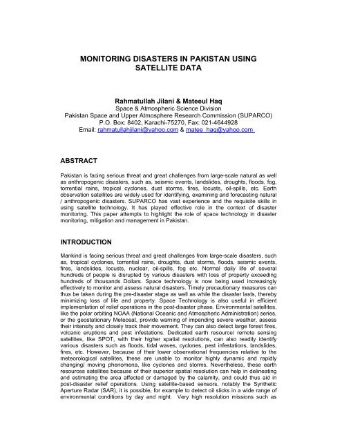 Remote Sensing Applications II - Inter Islamic Network on Space ...