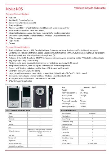 N95 Product Info Template - Vodafone