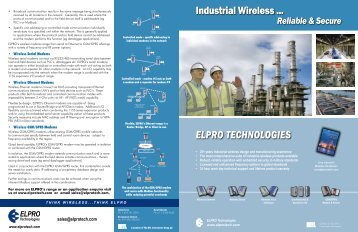 Industrial Wireless ... ELPRO TECHNOLOGIES - Echo Group Inc