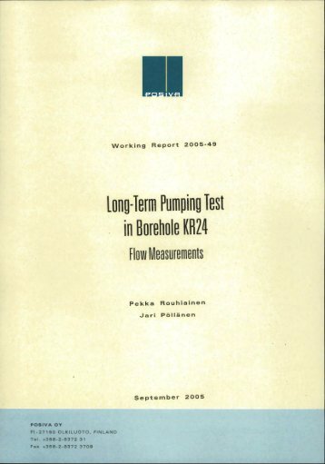 Long-Term Pumping Test in Borehole KR24 Flow ... - Posiva Oy