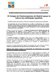 Descarga la nota de prensa en pdf - Colegio Profesional de ...