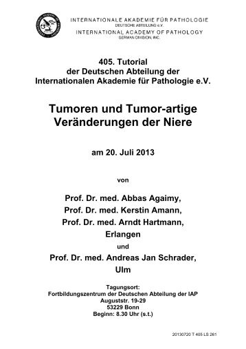 Tumoren und Tumor-artige Veränderungen der Niere - Iap-bonn.de