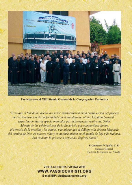 CONGREGACIÃN PASIONISTA - Passio Christi