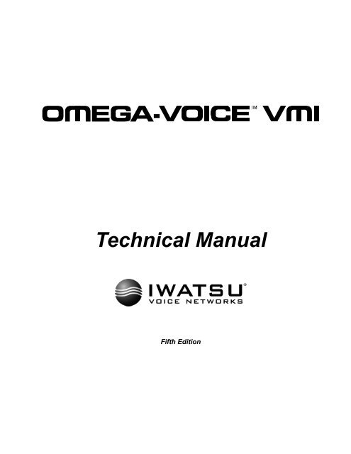 Omega-Voice VMI Technical Manual (5th Edition) (PN 500175)