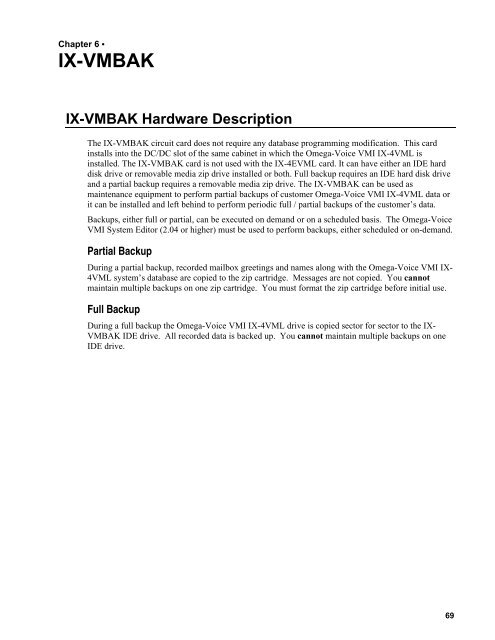 Omega-Voice VMI Technical Manual (5th Edition) (PN 500175)