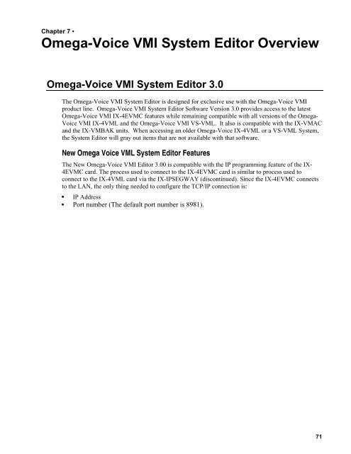 Omega-Voice VMI Technical Manual (5th Edition) (PN 500175)