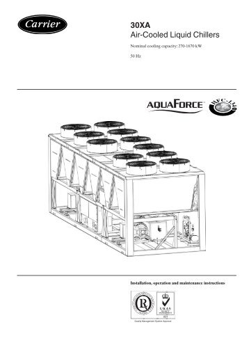 30XA Air-Cooled Liquid Chillers