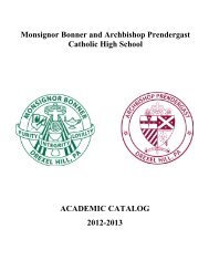 Monsignor Bonner and Archbishop Prendergast Catholic High School