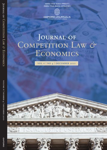 Front Matter (PDF) - Journal of Competition Law and Economics