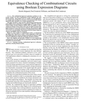 Equivalence Checking of Combinational Circuits using ... - CiteSeerX