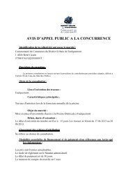 avis d'appel public a la concurrence - District Urbain de Faulquemont