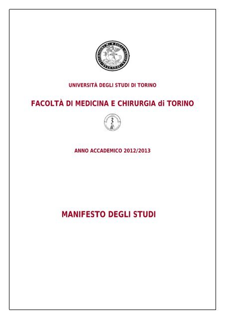 manifesto degli studi - Laurea Magistrale/Specialistica in Medicina e ...