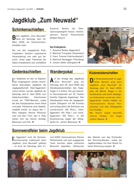 Finanzierung gesichert Seiten 6/7 - Gemeinde Eggendorf