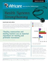 Health Systems Strengthening - Africare