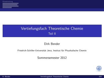 Vertiefungsfach Theoretische Chemie