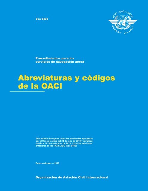 Abreviaturas y cÃ³digos de la OACI - ICAO