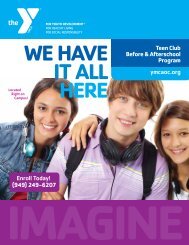 CC LN Flyer Teen Club Front lo res - YMCA of Orange County