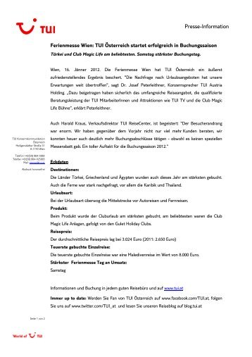 Pressetext (PDF) - Tui.at