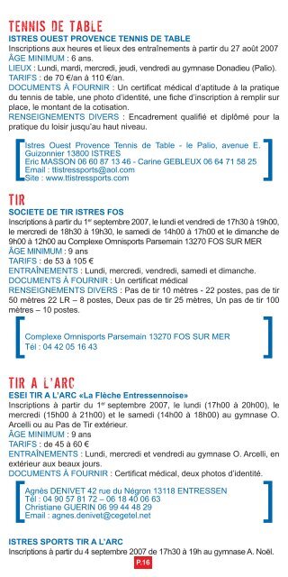 couv maquette 2007 2008.indd 2-3 27/08/07 11:51:29 - Istres