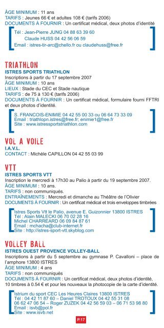 couv maquette 2007 2008.indd 2-3 27/08/07 11:51:29 - Istres