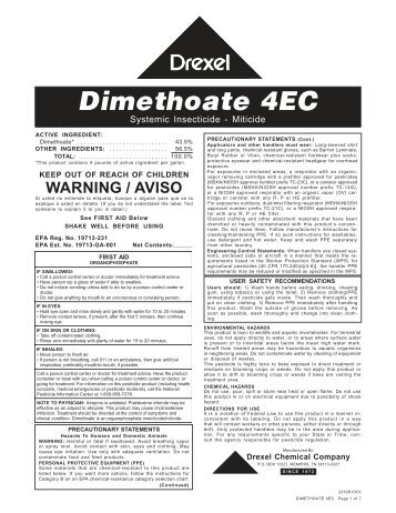 Dimethoate 4EC - Drexel Chemical Co.