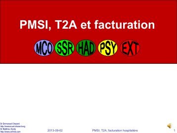 PMSI, T2A et facturation - Chazard.org
