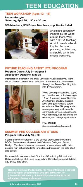 SPRING 2012 - Delaware Center for the Contemporary Arts