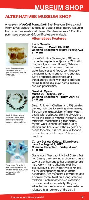 SPRING 2012 - Delaware Center for the Contemporary Arts