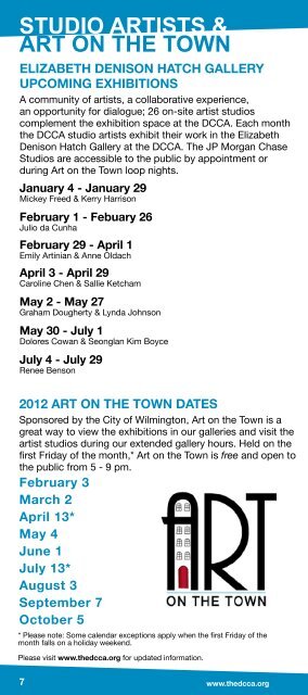SPRING 2012 - Delaware Center for the Contemporary Arts