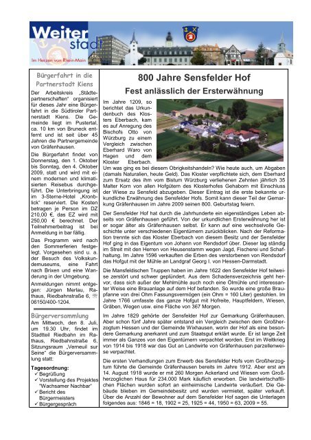 800 Jahre Sensfelder Hof Fest anlässlich der ...  - Weiterstadt