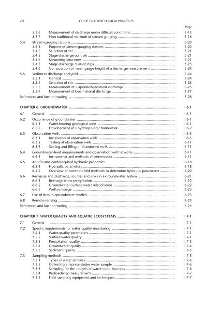 Guide to Hydrological Practices, 6th edition, Volume I - Hydrology.nl