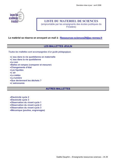 Liste materiel sciences 0408