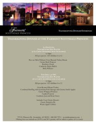 thanksgiving dinner at the fairmont scottsdale princess