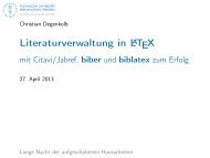 Literaturverwaltung in LaTeX - mit Citavi/Jabref, biber ... - suedraum