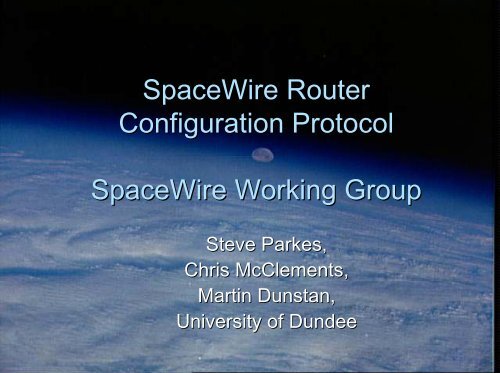 Router Configuration port access/configuration ... - SpaceWire