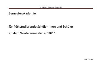 Veranstaltungskatalog - BrISaNT - UniversitÃ¤t Potsdam