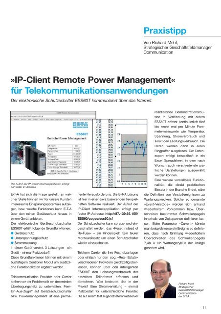 Ihre Anlage bleibt stets verfÃ¼gbar E-T-A ... - FlowVision GmbH